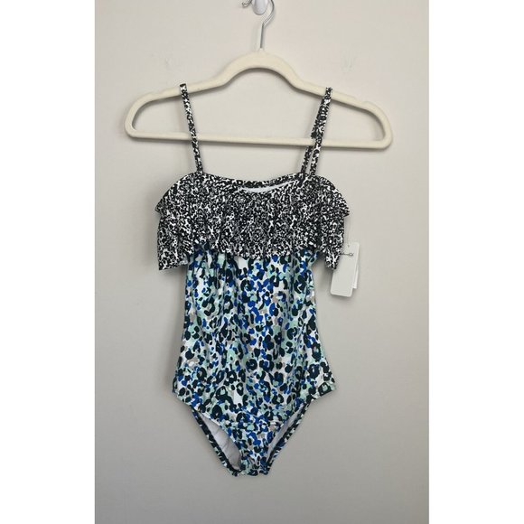 Splendid Other - Splendid Girls Tropics Spots Ruffle One Piece Bathing Suit 14